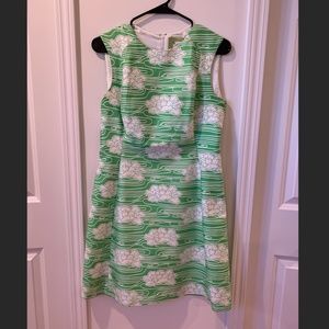 White and Green Elizabeth McKay Dress